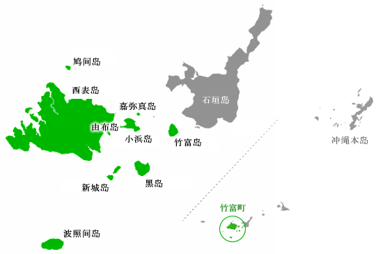 竹富町的地理位置