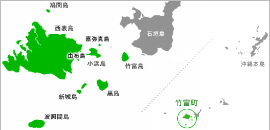 竹富町の位置がわかる地図
